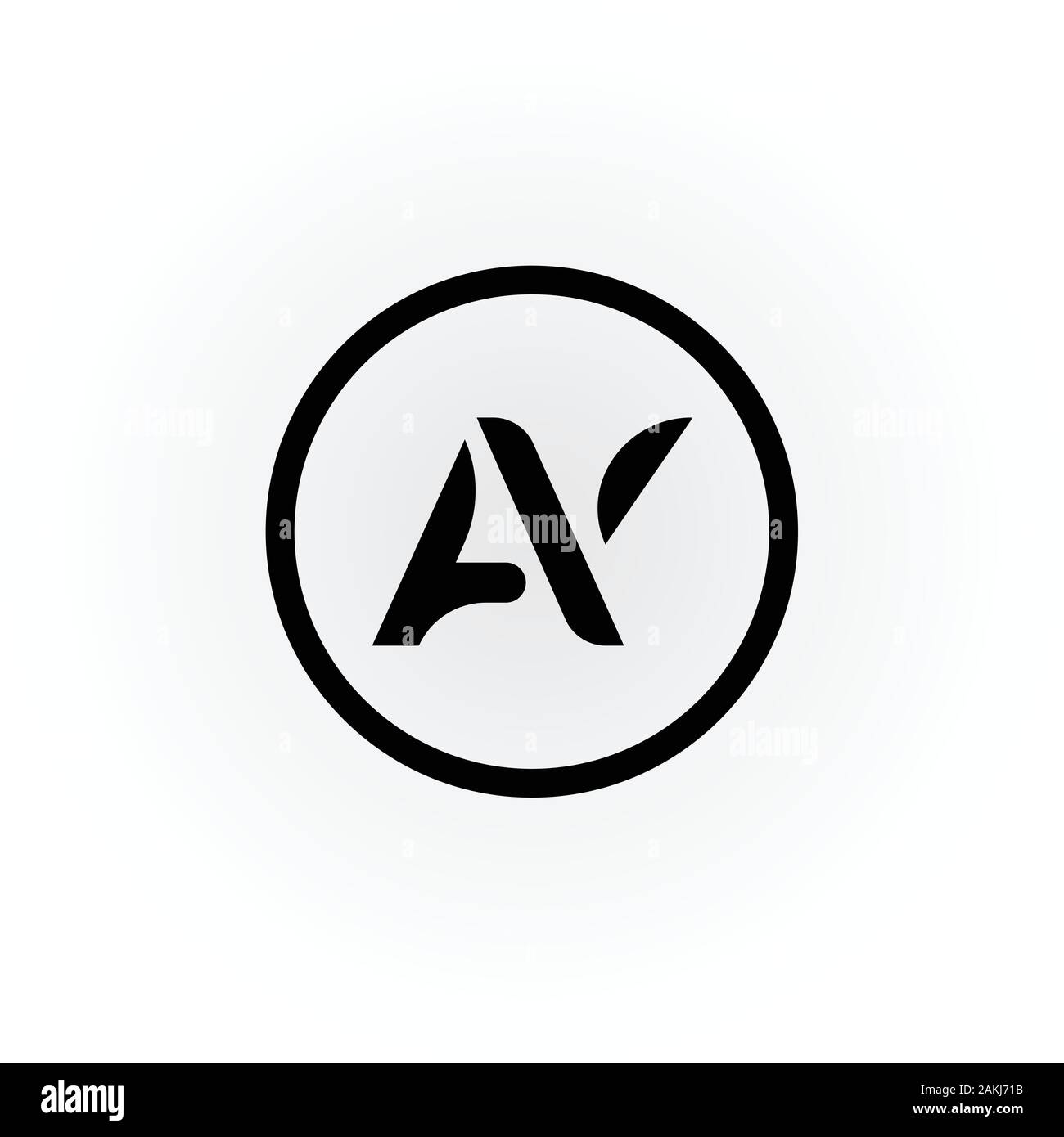 AY Letra inicial con Logo Tipografía moderna de negocios creativos