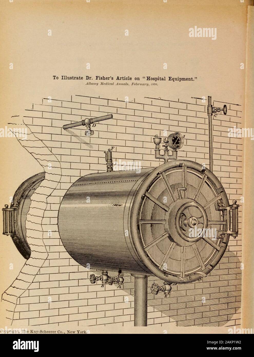 Albany Medical anales . Los derechos de autor. Deane Bramnall Co., Nueva  Vork. Esterilizador WATFR?.. Sala de desinfección general de ropa, colchones,  etc. para ilustrar el Dr. los pescadores Artículo sobre equipos