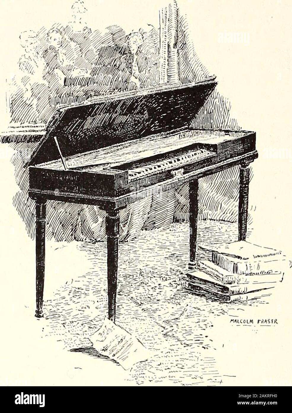 El siglo ilustrado revista mensual . d no encantos para él;moralidad francesa repelió a él. Él dislikedParis tan minuciosamente como Mendelssohn hizo halfa siglo después. Ambos eran demasiado graves andtoo serio en su arte, demasiado delicado y poeticin su genio a favor de la luz-heartedParisians. Si el tono del gran mundo wasdistasteful a él, le gustaban los músicos nobetter. Su buen carácter impuesto, los heis engañadas con falsas promesas, se niega theposition de organista en Versalles como demasiado oscuro,da unas cuantas lecciones, esperanzas y se siente decepcionado.Pero él no está inactivo. Su ansiosa mente quicklydi Foto de stock