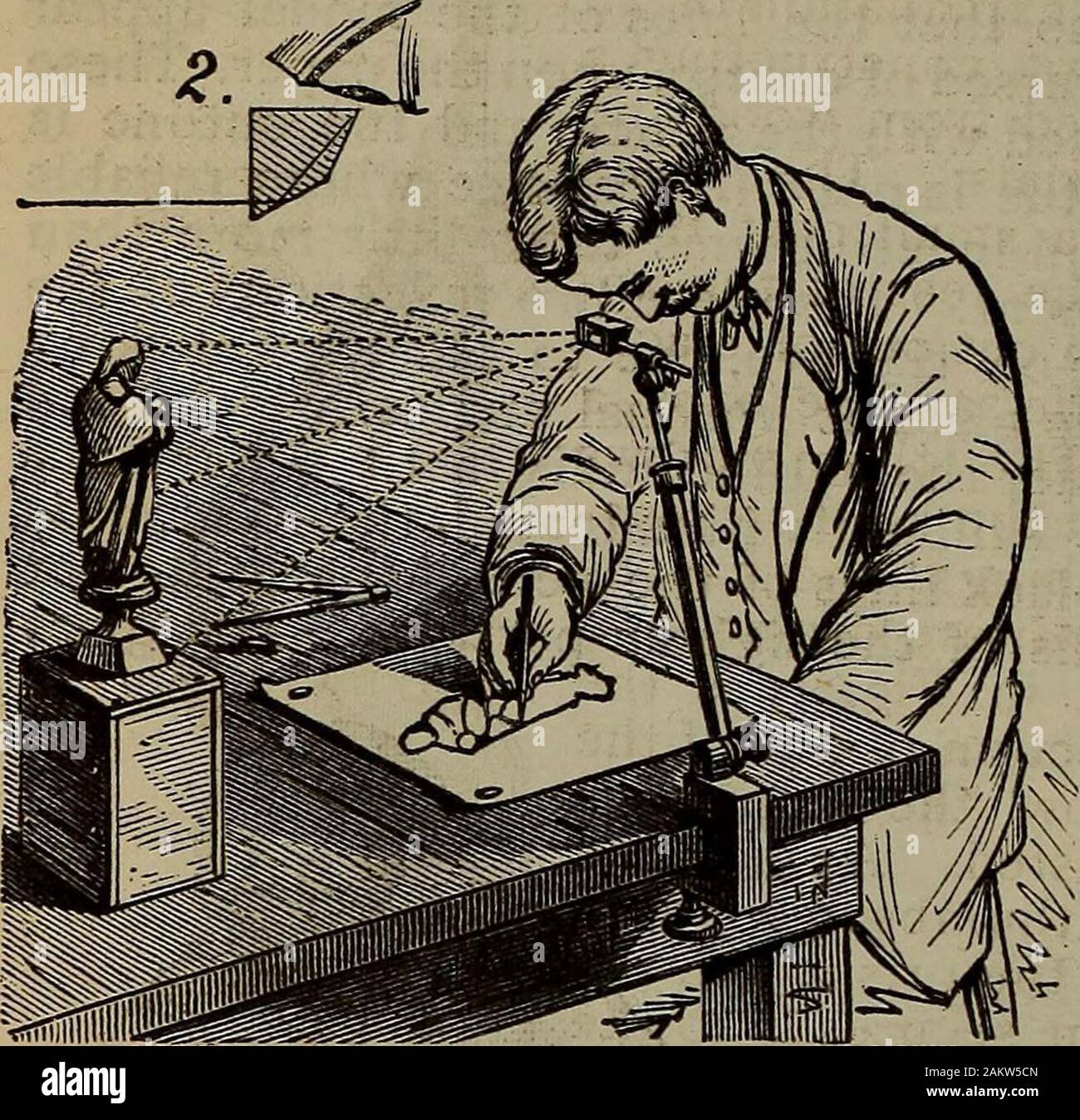 El registro de la ciencia; un compendio de los avances científicos y el  descubrimiento . Ayudas al .  dibujo reflejando-BOARD. Debe  ser además perpendicular con precisión, ya que de lo contrario