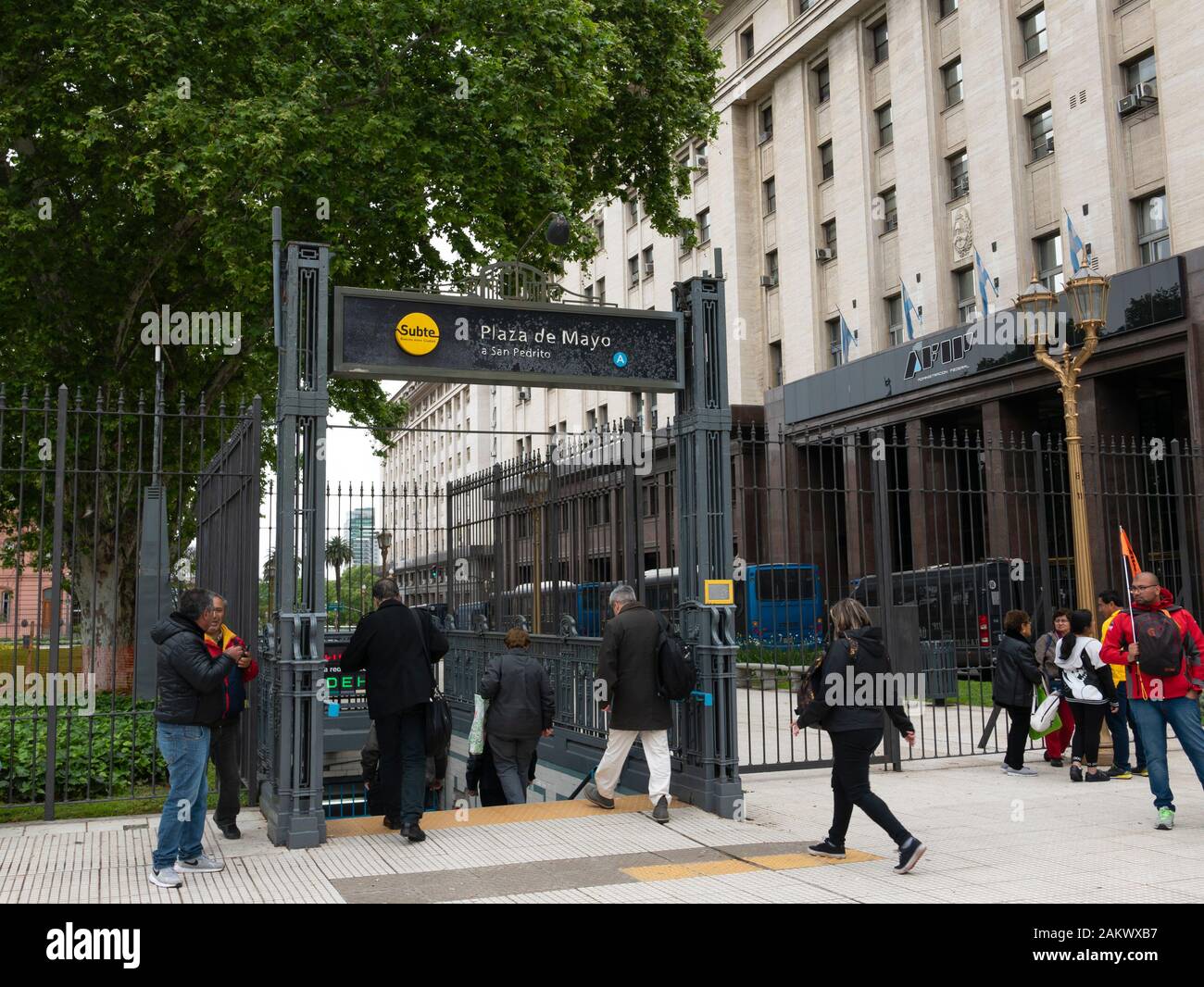La estación de metro de la Plaza de Mayo, Buenos Aires, Argentina. Foto de stock