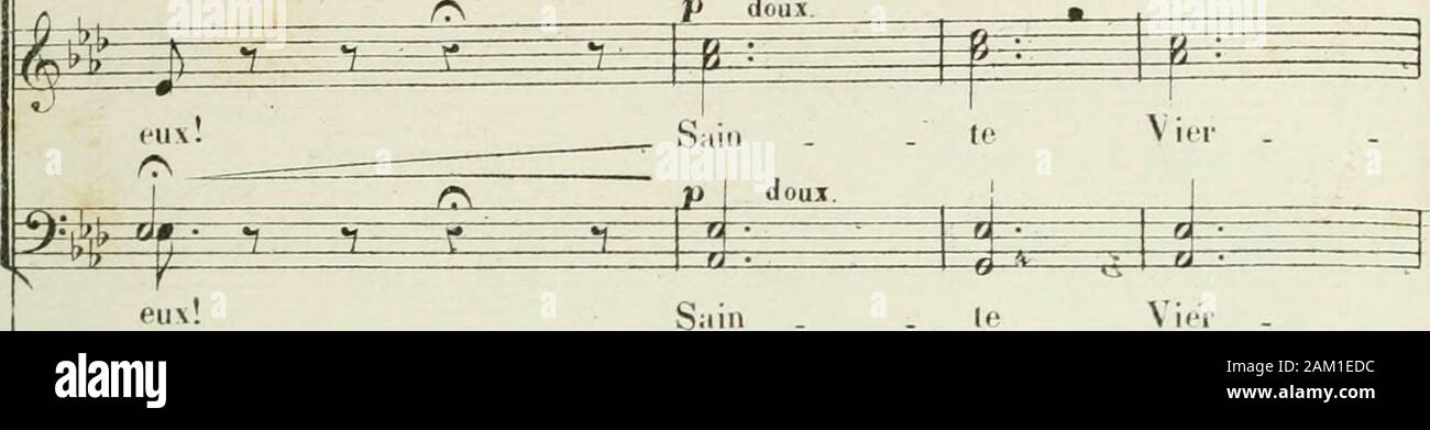 Le perdón de Ploërmel, opéra comique en 3 actesParoles de Michel Carré y Jules Barbier . ( Ctlrscj-ttr una ye-iwitJrtl ptic tncltldlcmcnl) •?-^f-r-T- m ^ ^ ^ Y ( l,cih(rvu s (ipproifir prit u pendu puhlit, ci _ ijc (lis cicuv! Ffiiiiiipif loiijiiursxnn.sMvfil ihanlrphisjorl mtm bitii soiitenii)". ^ ^ ± 3^^^•FjT Saillie doux rip Ma .. Simule Mj,.. z -/ ii -0 suivez le chant. rs un tempo. l ^^?^^ me cresç poco a puco. n i v f r ^^1^ ^ clin ^-r •• J iat±*: "--îi . ri . Yo no me lit-da des l)Ru-i.res,Daii;iiee.autfr uos c"u . ge! Ni).lr(-Da . nie, ex -?B ^ B F=è.r(&>Daigii(iOiaucpr- nos. Foto de stock