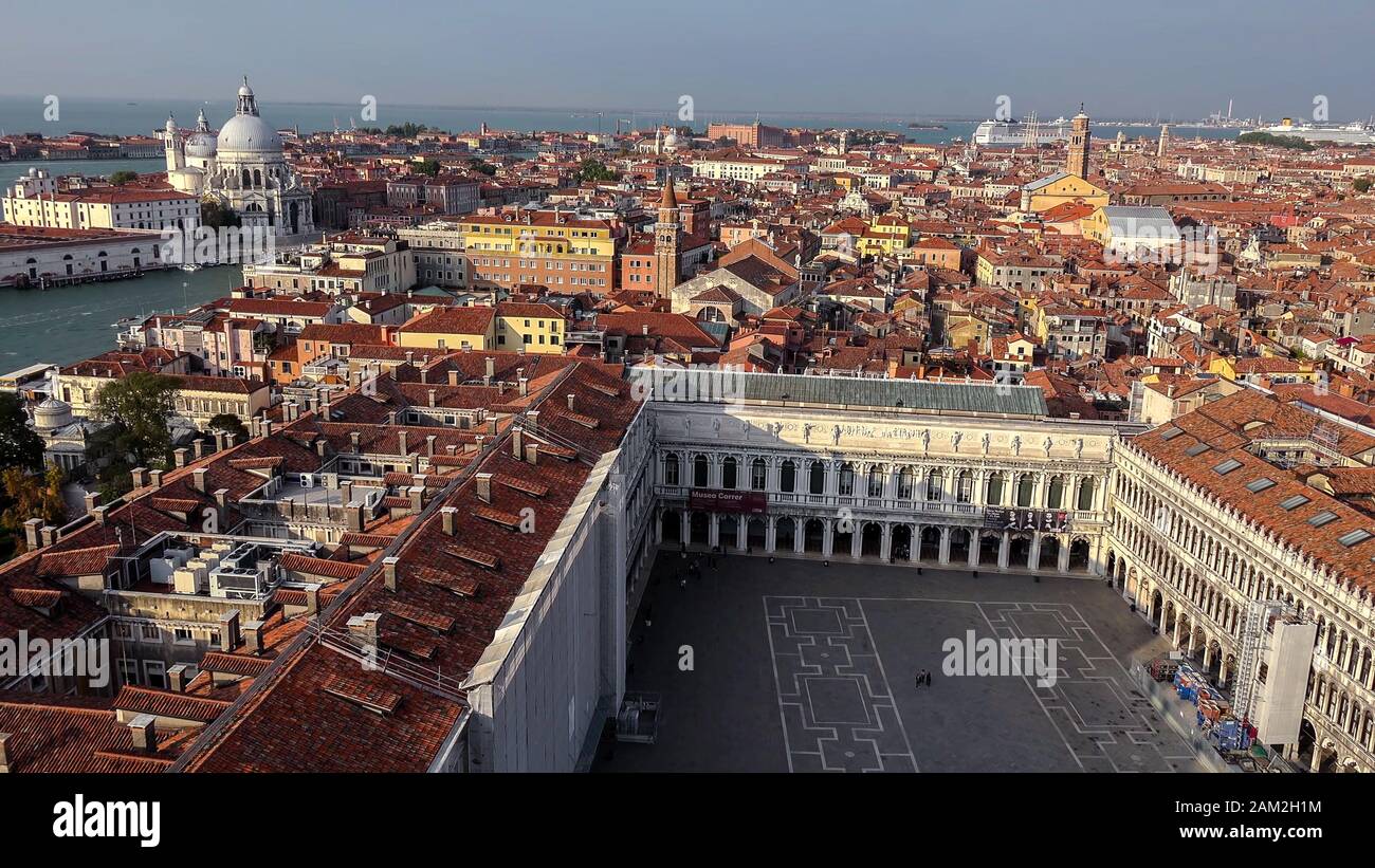 Vista aérea de la ciudad de Venecia, Italia. Foto de stock