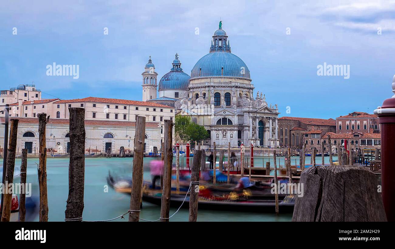 La Basílica di Santa Maria della Salute, en Venecia, Italia Foto de stock