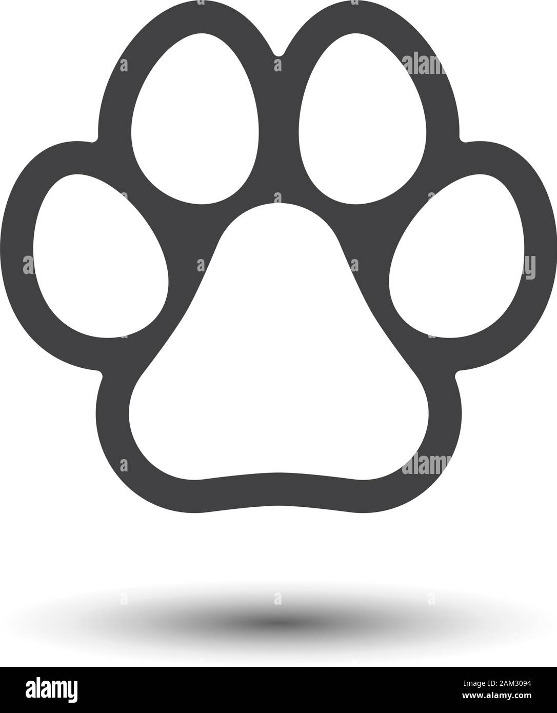 Icono De Huellas De Animales El Perro O Gato Paw Print