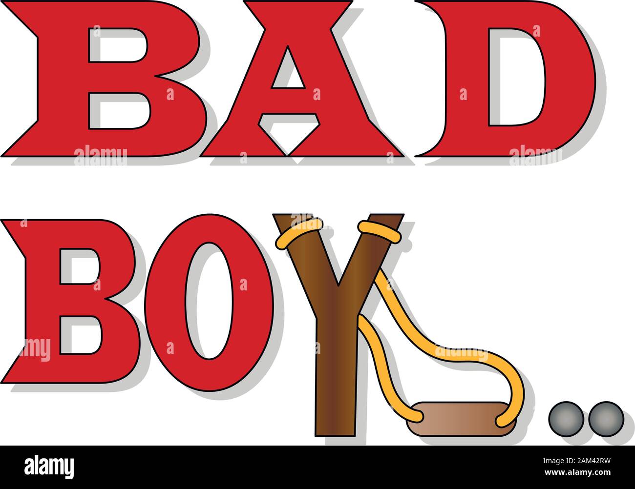 Bad Boy.Tipografía lema para camisetas y sudaderas. Aislados Imagen de stock - Alamy