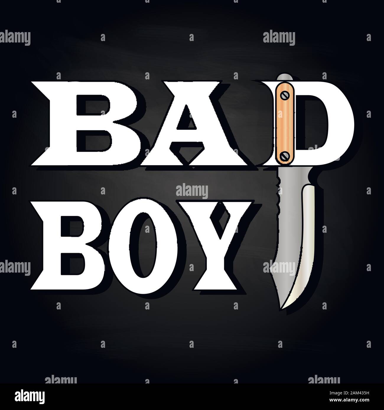 Bad Boy.Tipografía lema para camisetas y sudaderas. Aislados Imagen de stock - Alamy