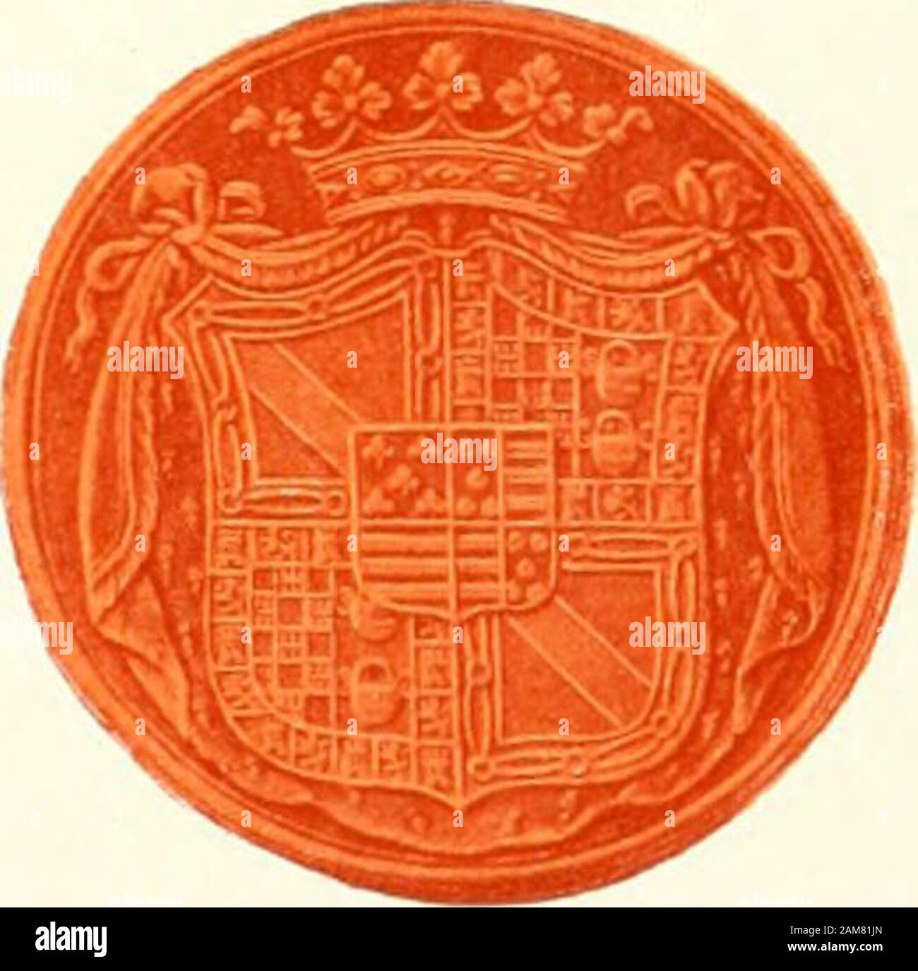 Series de los más importantes docvmentos del archivo y biblioteca del exmoseñor dvqve de Medinaceli . Foto de stock