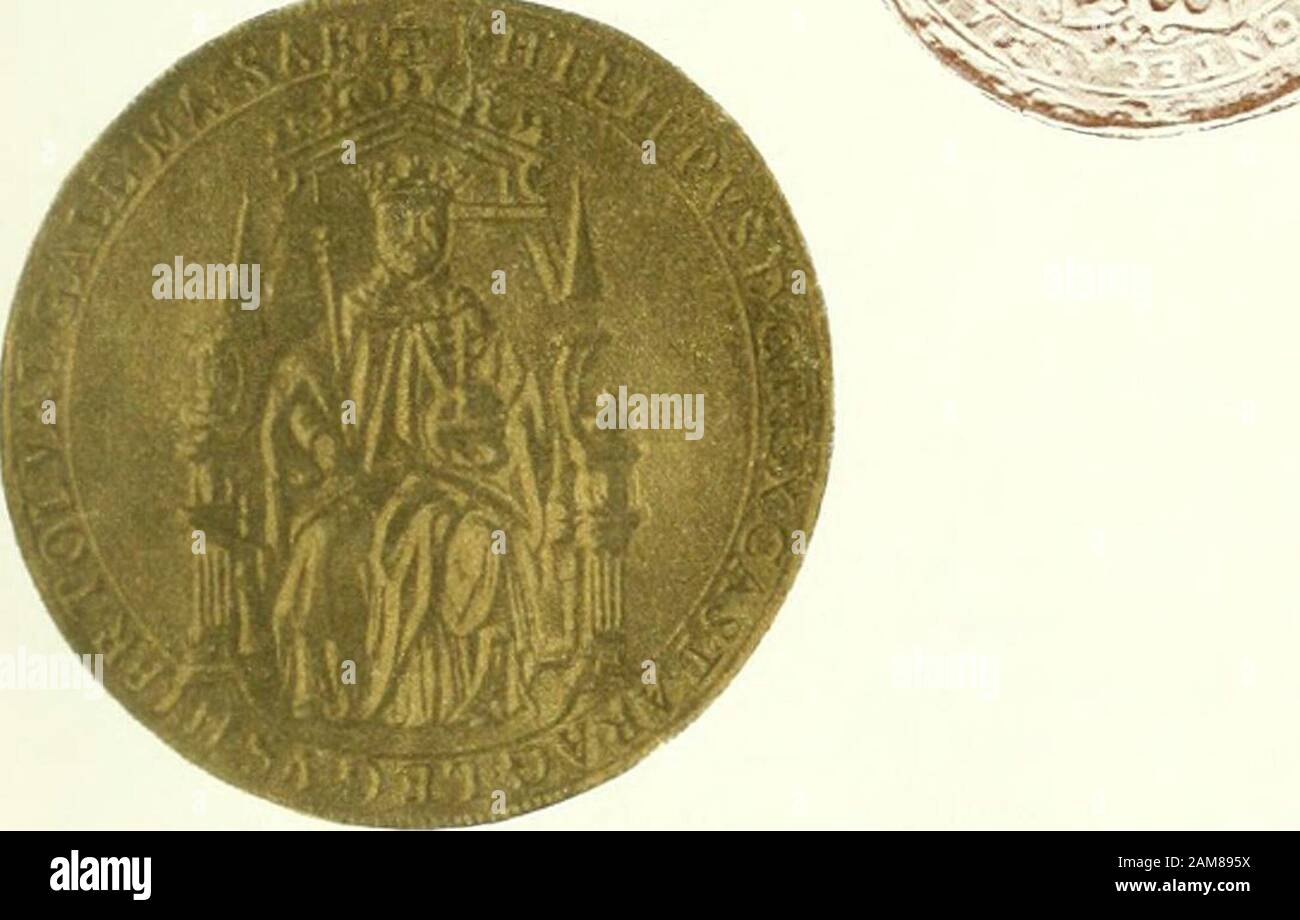 Serie de los más importantes documentos del archivo y biblioteca del hermoso dvqve de Medinaceli . [o). Foto de stock