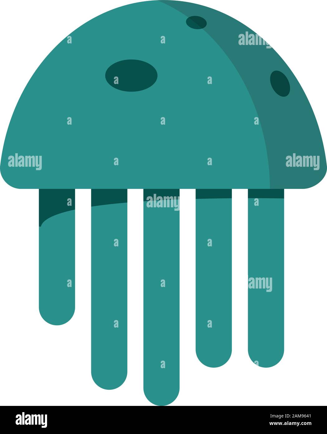 Lindo Medusas Rojo Dibujos Animados Caracter Mar Animal Vector