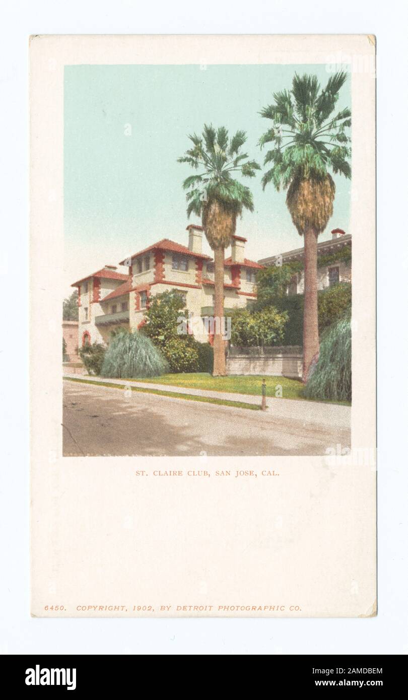 St Claire Club, San Jose, Calif Número De Serie De La Postal 6450 1902