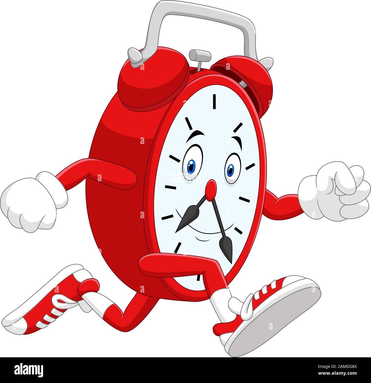 Ilustración de dibujos animados de un reloj sonriente Imagen Vector de  stock - Alamy