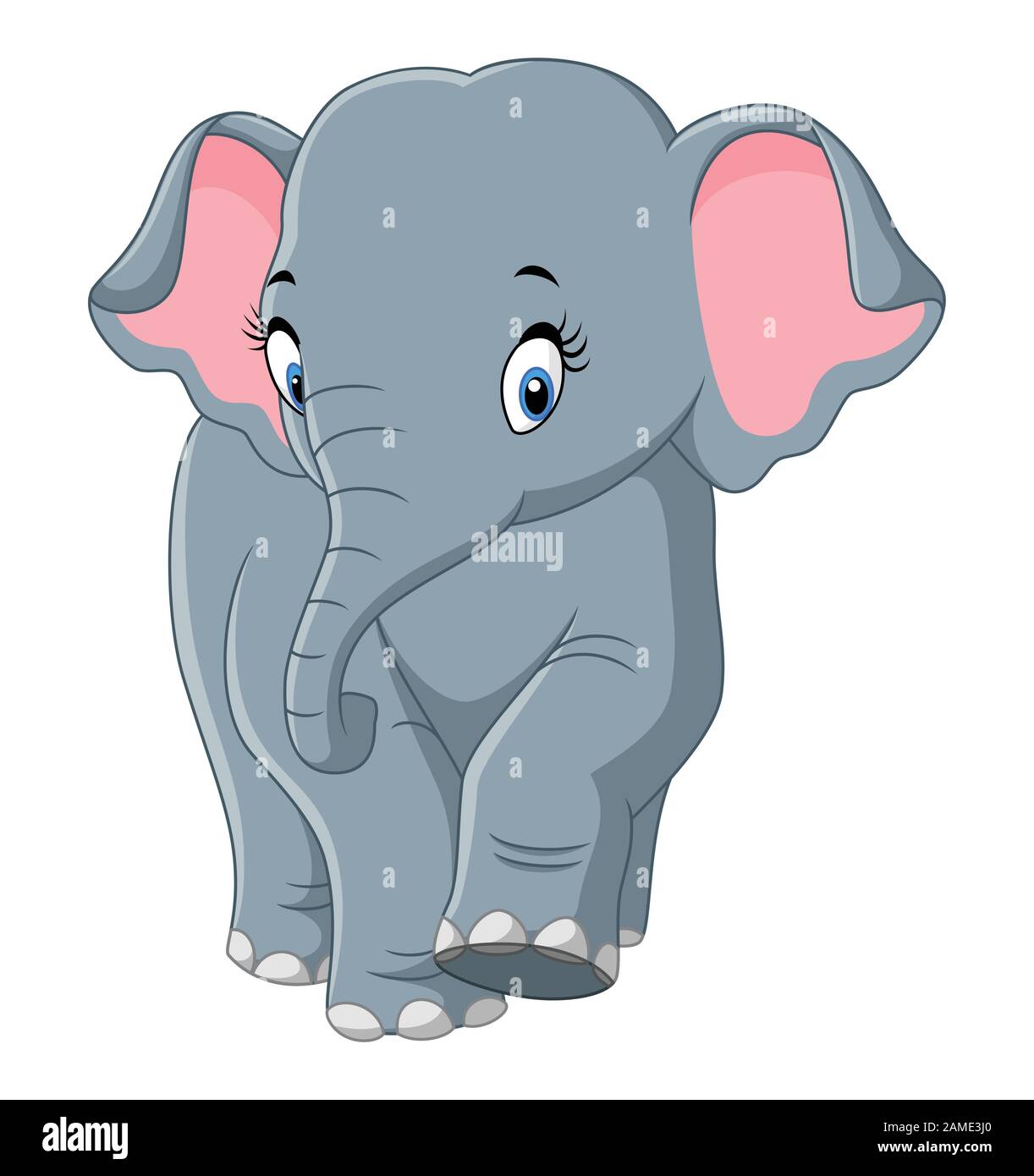 Cute dibujos animados elefante Imagen Vector de stock - Alamy