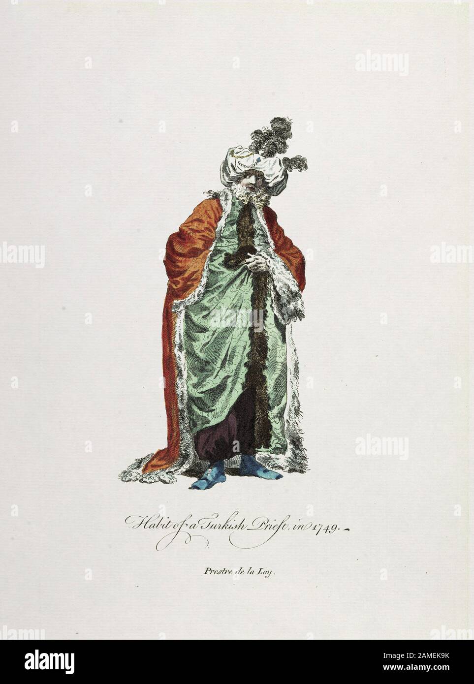 Historia Del Imperio Otomano. Vestido de un sacerdote turco en 1749. siglo  18 Fotografía de stock - Alamy
