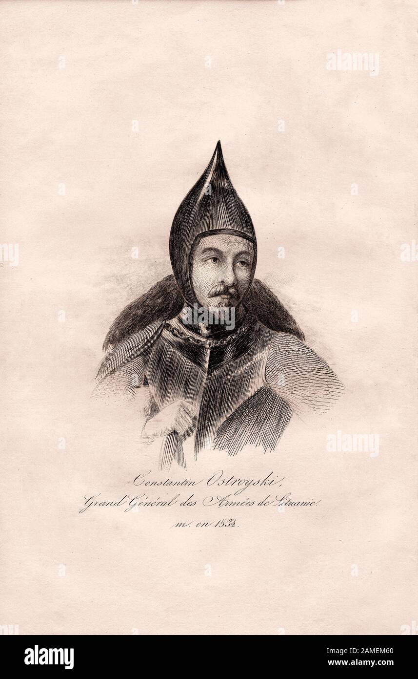 Constantino Ostrozky (1460-1530) - Gran Hetman De Lituania. Un líder destacado, defensor de la ortodoxia en la GDL Foto de stock