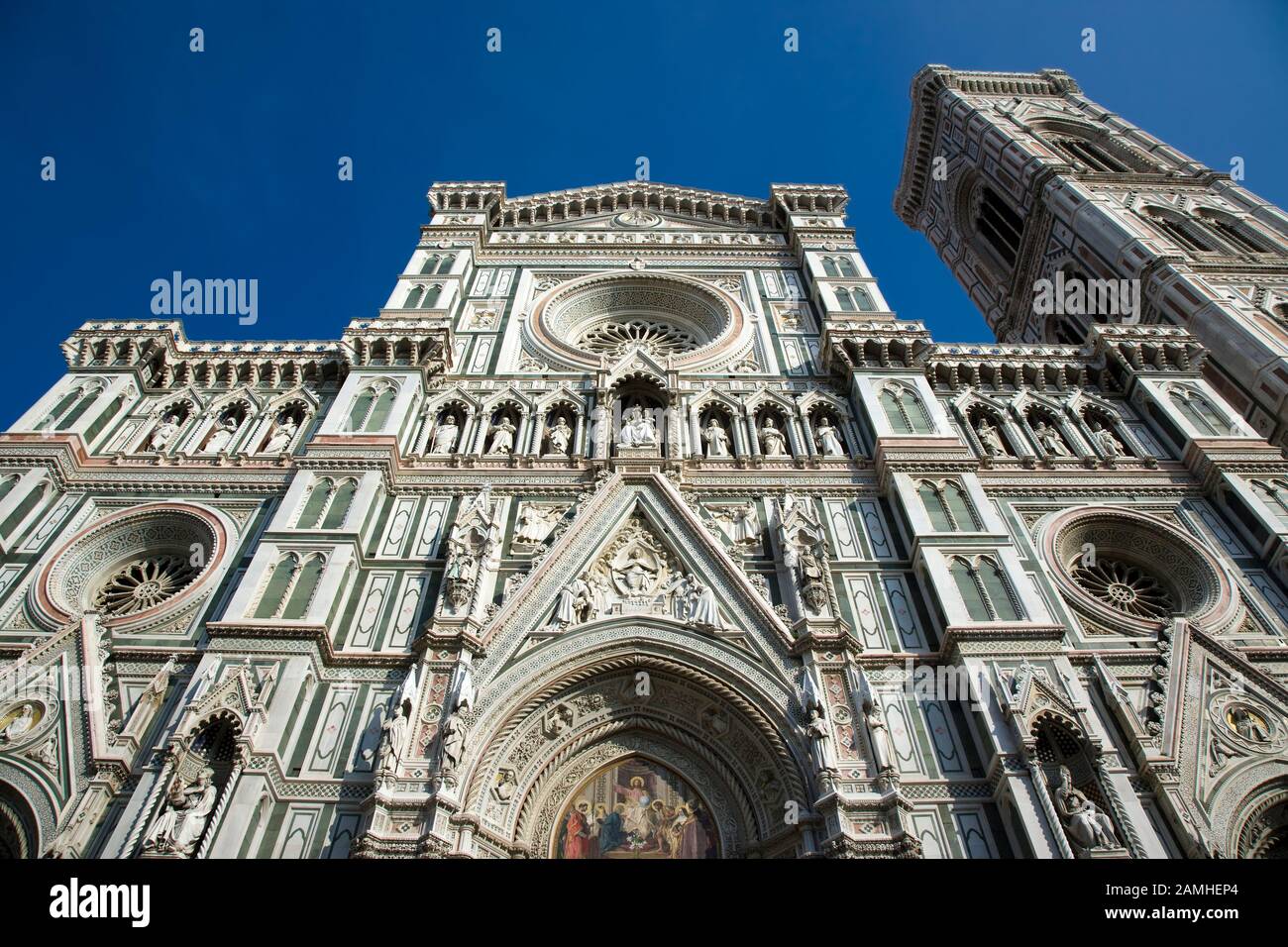 Florencia Duomo (catedral) y campanario, Florenze, Italia Foto de stock