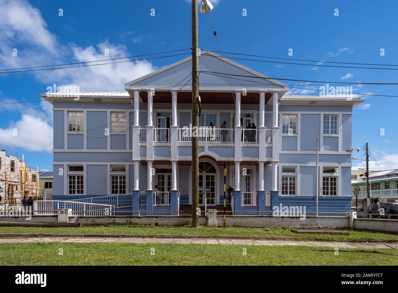 Palacio De Justicia, Plaza De La Independencia, Basseterre, Saint Kitts, Saint Kitts Y Nevis, Islas Leeward, Indias Occidentales, Caribe Foto de stock