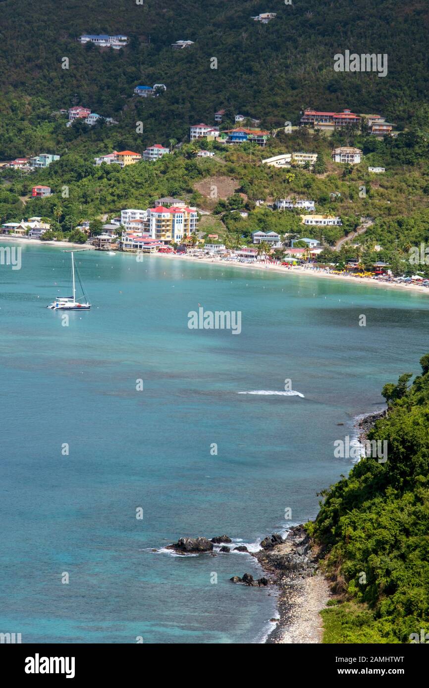 Cane Garden Bay, Tortola, Islas Vírgenes Británicas, Indias Occidentales, el Caribe Foto de stock