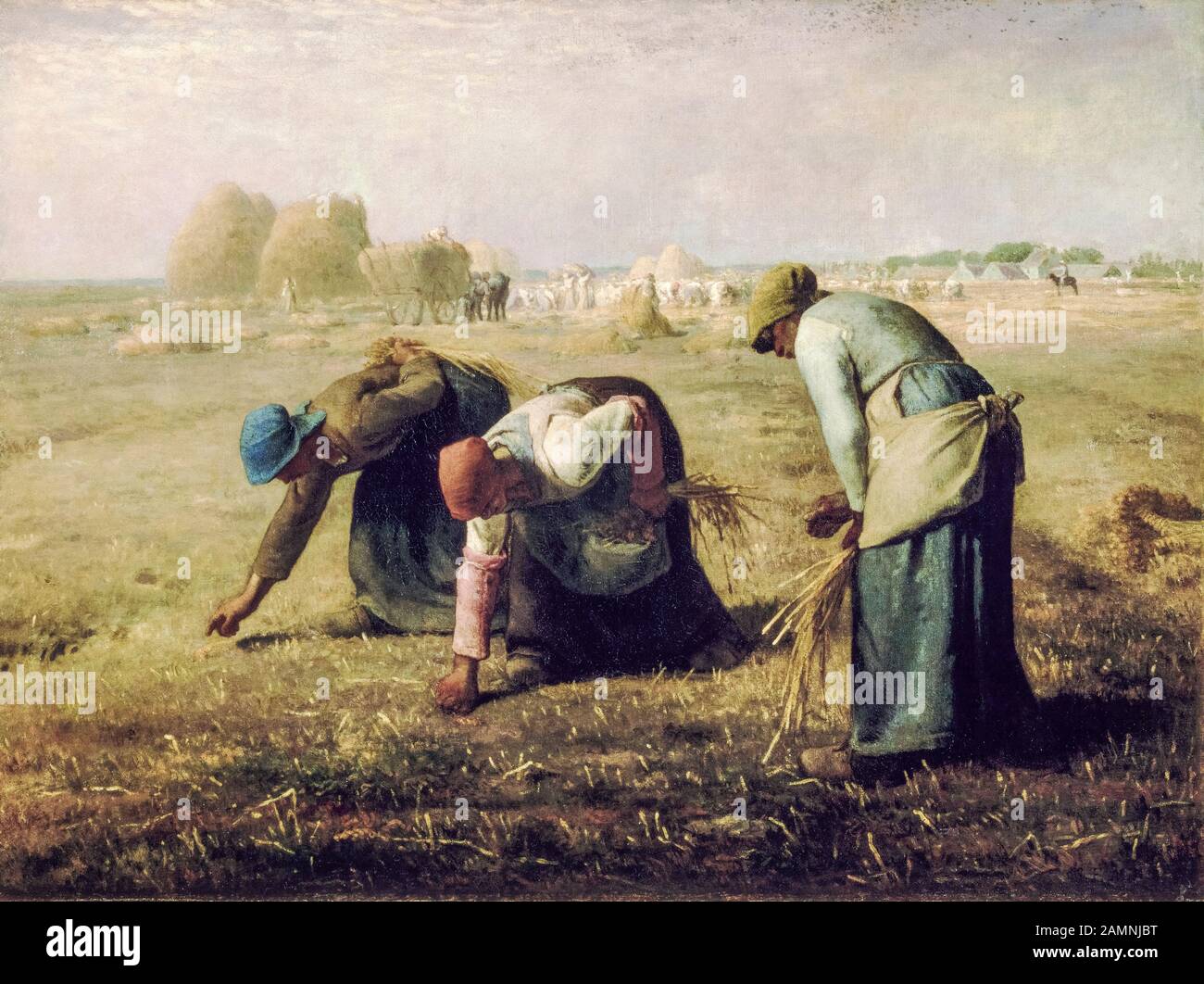 Jean Francois Millet, The Gleaners, Pintura, 1857 Foto de stock