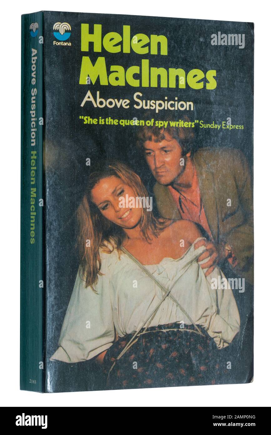 Sobre la novela de la sospecha, libro de bolsillo por Helen MacInnes Foto de stock