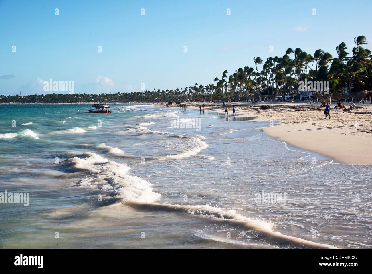Paisaje De Playa , Punta Cana; República Dominicana; Foto de stock