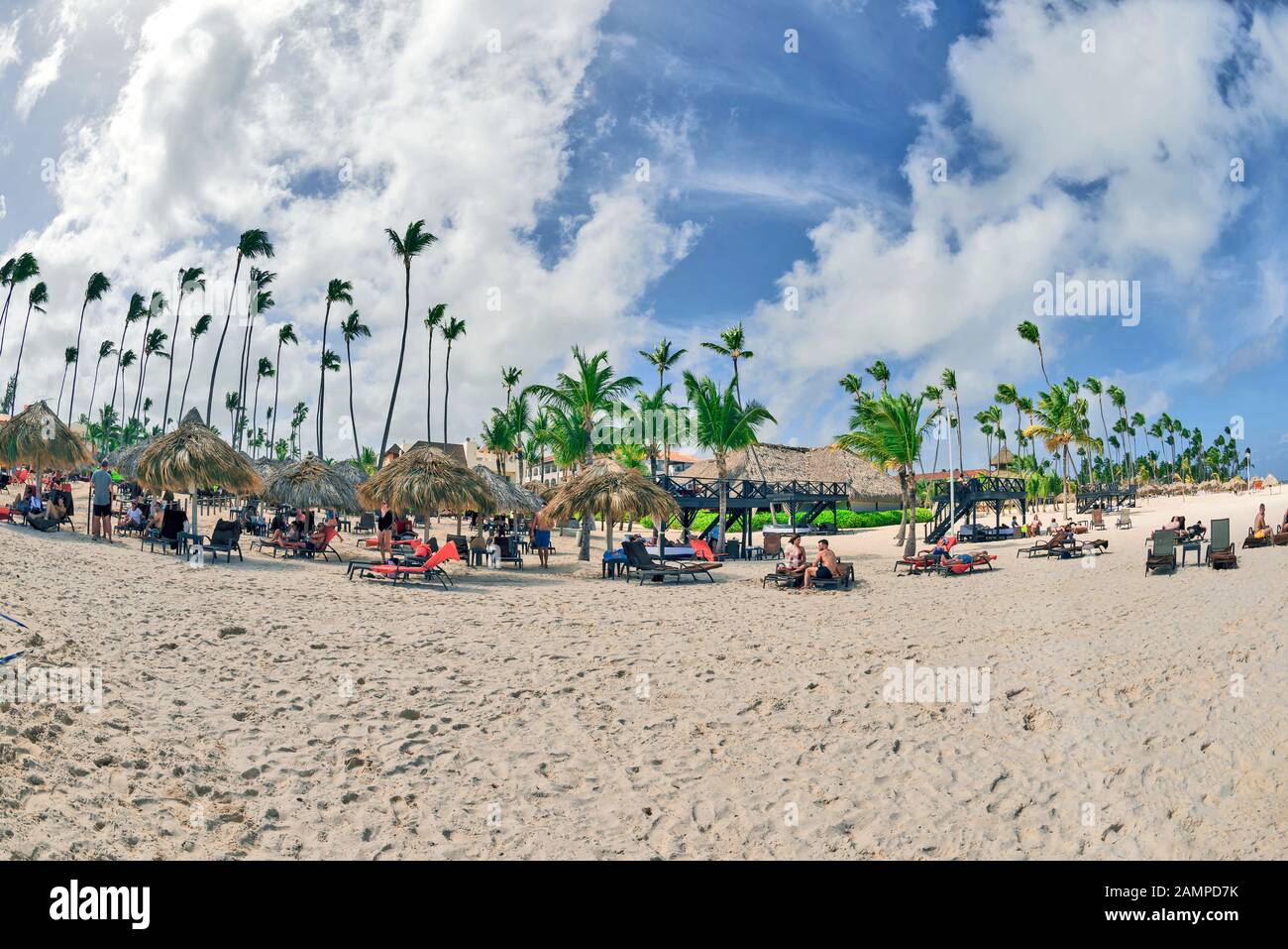 Paisaje De Playa , Punta Cana; República Dominicana; Foto de stock