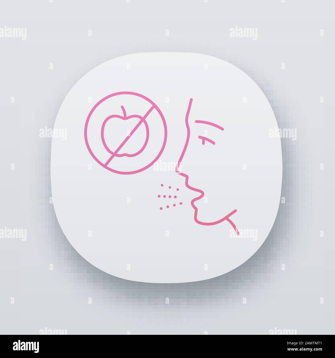 Icono de la aplicación de alergia a las frutas. Intolerancia a los