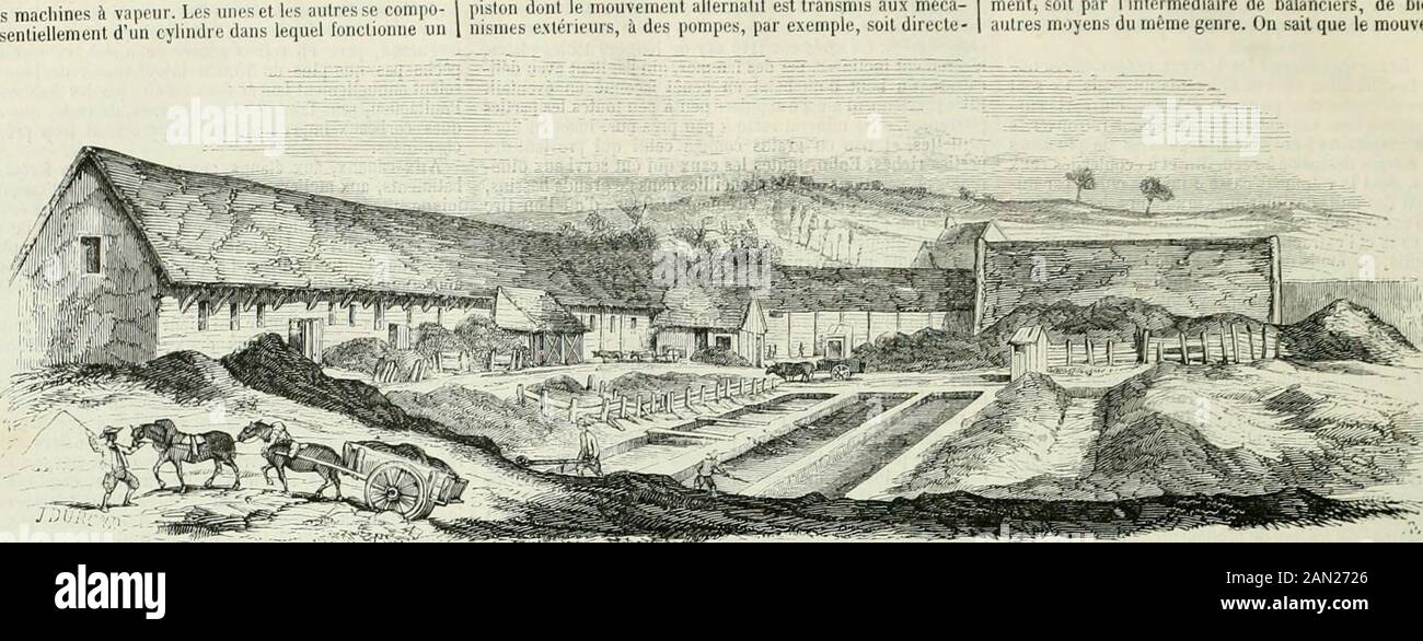 L'illustration : journal universalel . allés puiser les précieux ensei-gnements qui les ont ultérieurement guidés dans les constructions du même genre quils étaient chargés dexécuter. Les machines à colonne deau ont la [dus grande analeueie (1) le due dAiguillon, gouverneur de Bretagne, Turgot, leduc Vlexanilre de l.aclirtoiirauld, le (lue de Chartres, père duroi MM dAubuisson, Humbokit, Dufrenoy, Elie de Béllé, etc. (Loll-il cil e compté an nombredecies Illustrator- i-iiour-; tout CE que lon sait,cest un,- madame Lavoisier visita létablisse Foto de stock
