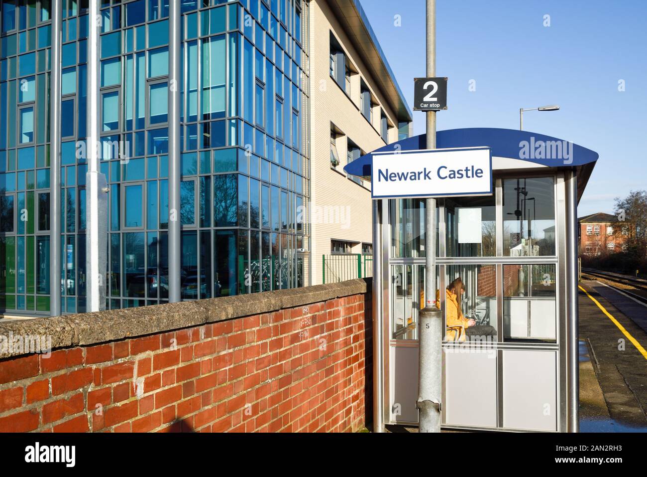 Newark en Trento en Nottinghamshire Castillo Estación. La estación de tren Newark Castle. Foto de stock