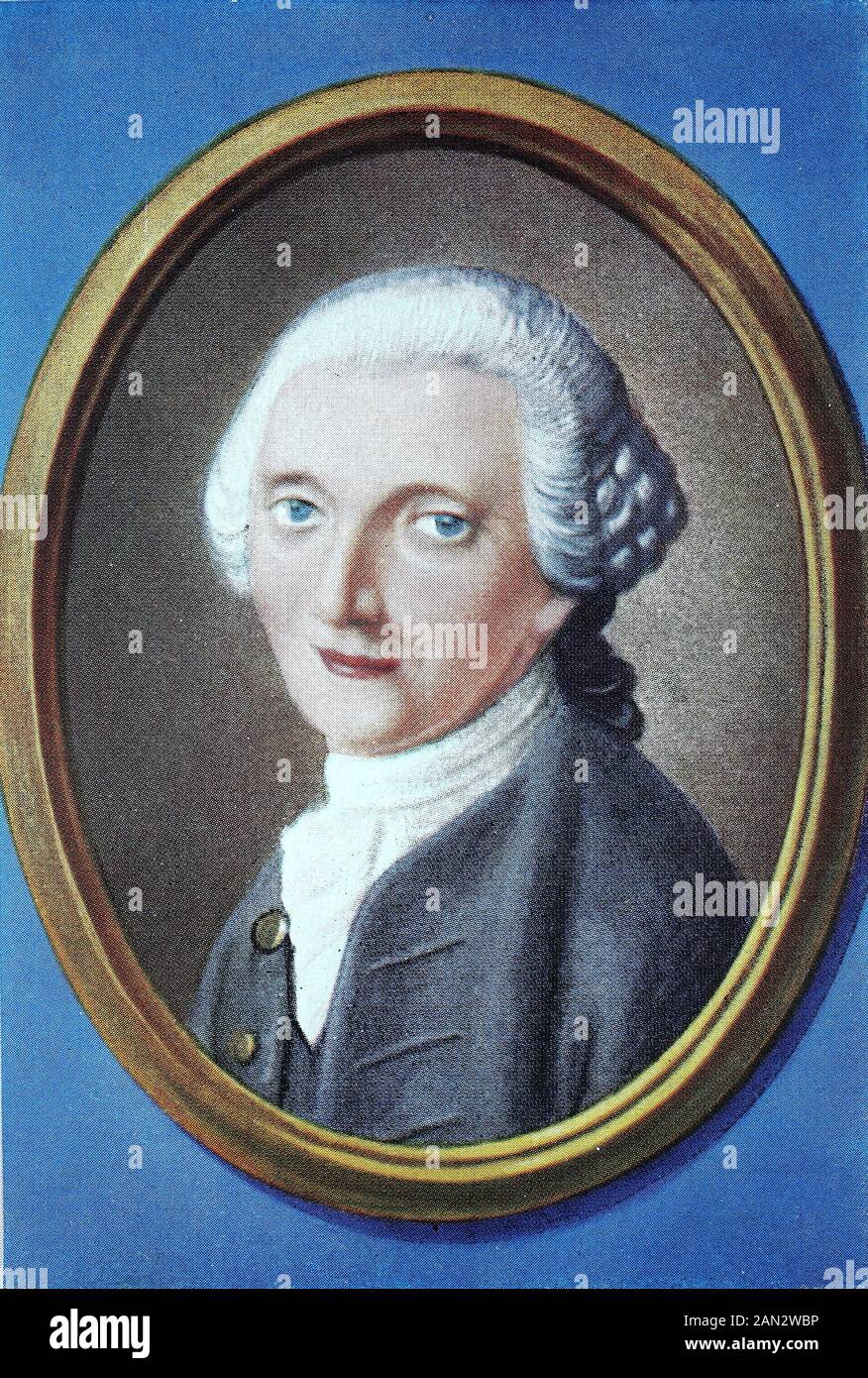 Christian Fürchtegott Gellert, 4 de julio de 1715 – 13 de diciembre de 1769, fue un poeta alemán, uno de los precursores de la época dorada de la literatura alemana que fue introducido por Lessing, / Christian Fürchtegott Gellert, 4. Juli 1715 - 13. Dezember 1769, War ein deutscher Dichter, einer der Vorläufer des von Lessing eingeleiteten goldenen Zeitalters der deutschen Literatur, Historisch, digital reproducción mejorada de un original del siglo 19 / digitale Reproduktion einer Originalvorlage aus dem 19. Jahrhundert Foto de stock