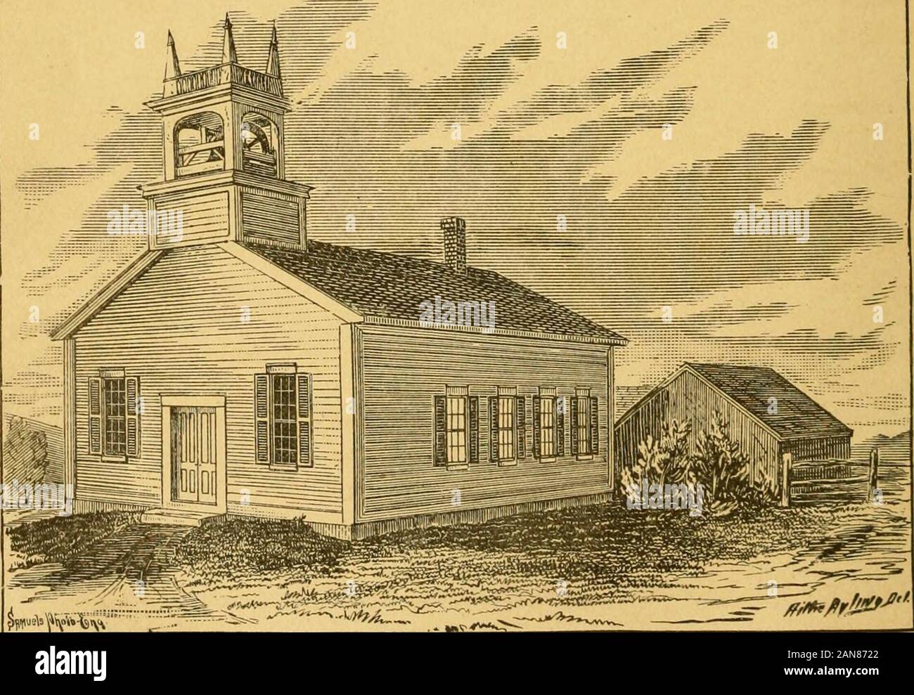 Historia de Sanbornton, New Hampshire . 1. r=^^*/&GT;/ La primera casa de culto bautista. Las sociedades religiosas. Iglesias y ministros. 83 pastores.Los nombres de los cuatro pastores de esta Iglesia son como sigue: - 1. Rev. Joseph Woodman, 1771-1806 2. Rev. Abraham Bodwell 1806-1852 3. Rev. James Boutwell 1852-1865 4. Rev. Moisés Thurston Runnels .... 1865 (Instalado el 11 de junio de 1868.) II.-La Primera Iglesia Bautista. Entre los primeros pobladores de la ciudad hubo algunos personswho estaban familiarizados con los predicadores y hermanos del Baptistdenomination favorablemente, y el pensamiento de sus sentimientos y en prácticas-tice ; un Foto de stock