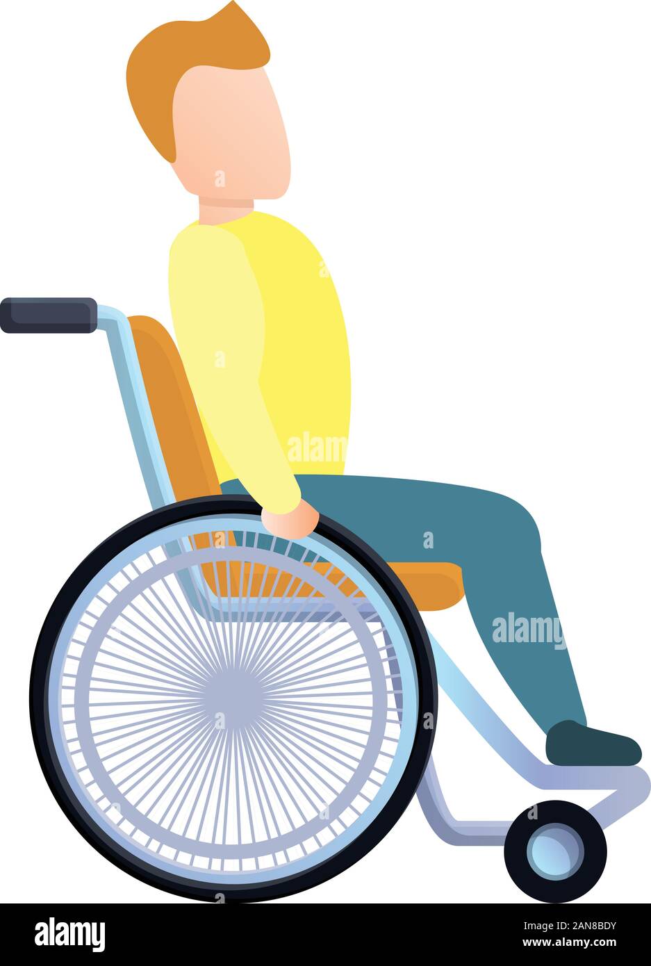 Autocomplacencia Paisaje Extremo Estudiante icono en silla de ruedas. Caricatura de estudiante silla icono  vectoriales para diseño web aislado sobre fondo blanco Imagen Vector de  stock - Alamy
