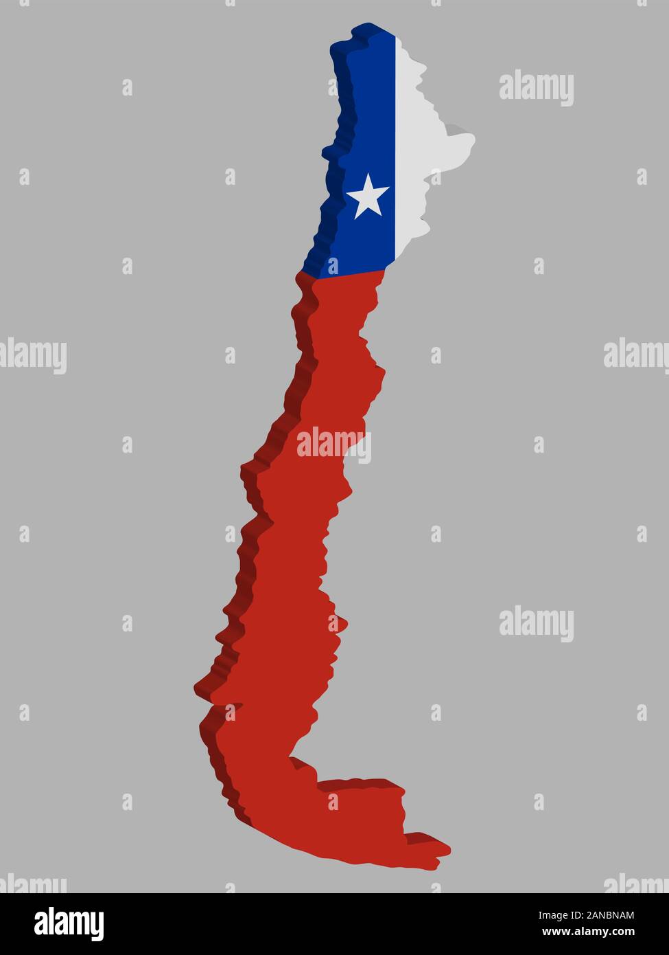 Bandera de chile ilustracion vectorial fotografías e imágenes de alta