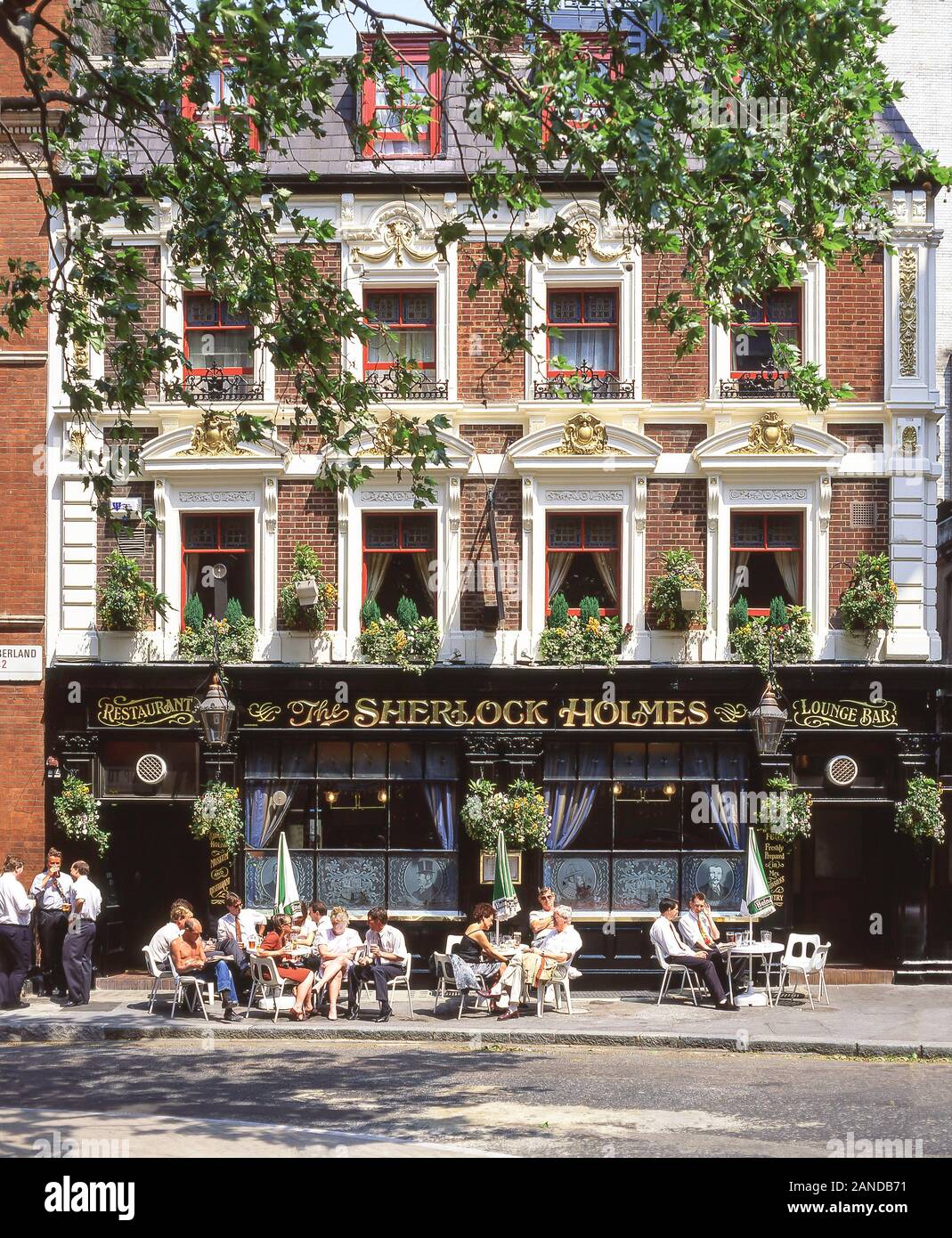 El Sherlock Holmes Pub, Northumberland Street, St James's, la ciudad de Westminster, Greater London, England, Reino Unido Foto de stock