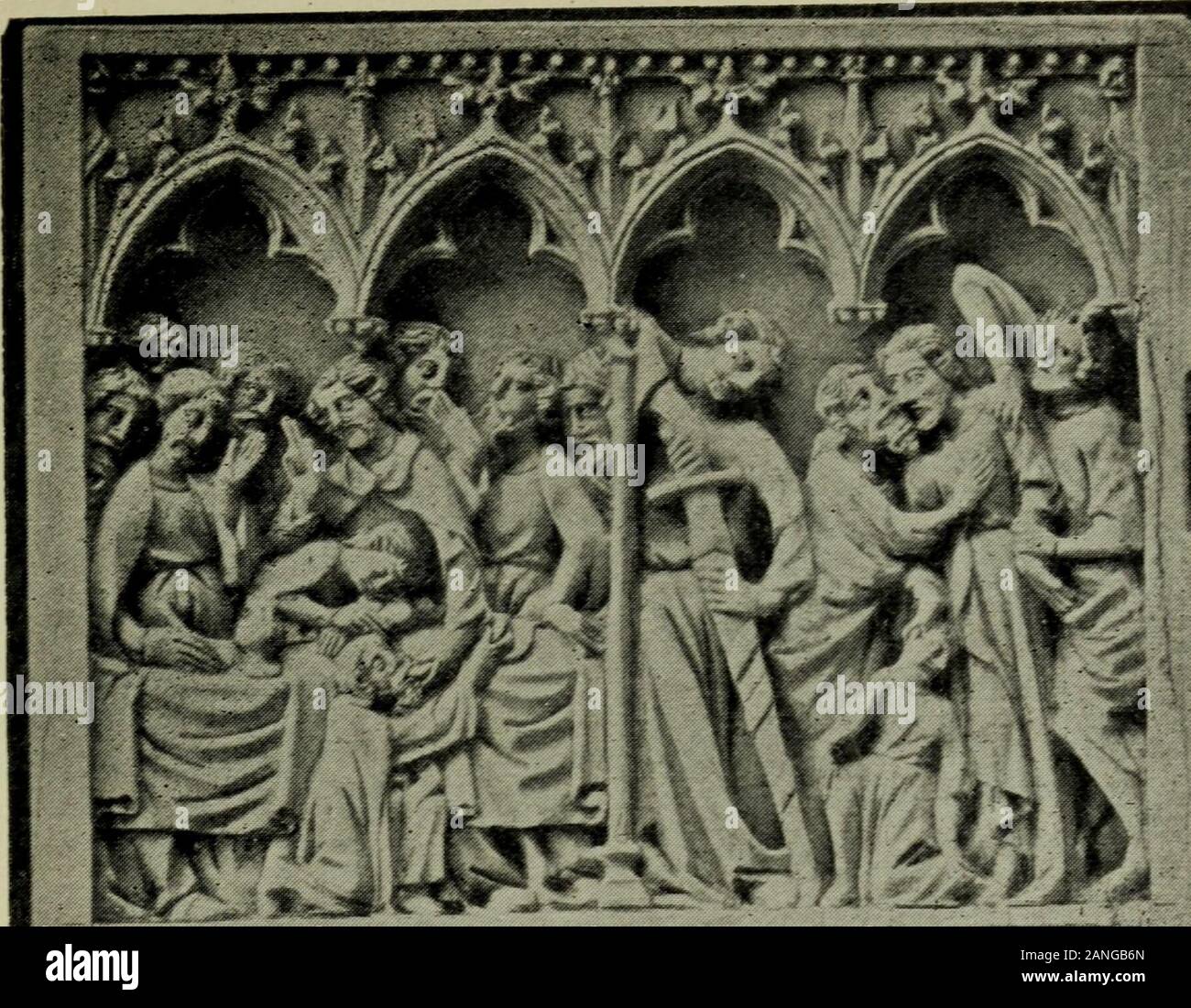 Los trabajadores de marfil de la edad media. urrounded por los apóstoles,  mientras que la pequeña nakedsoul está sobre el brazo de Cristo, que  suscita su handto bendice el cuerpo muerto. Toda