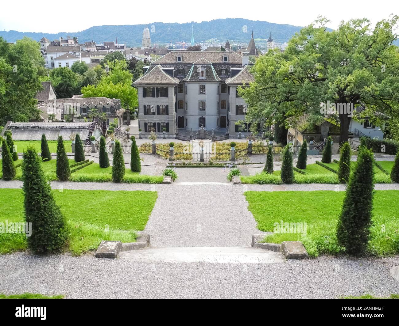 Rechberggarten, Jardín de Rechberg, ciudad de Zúrich, Suiza, Europa Occidental Foto de stock