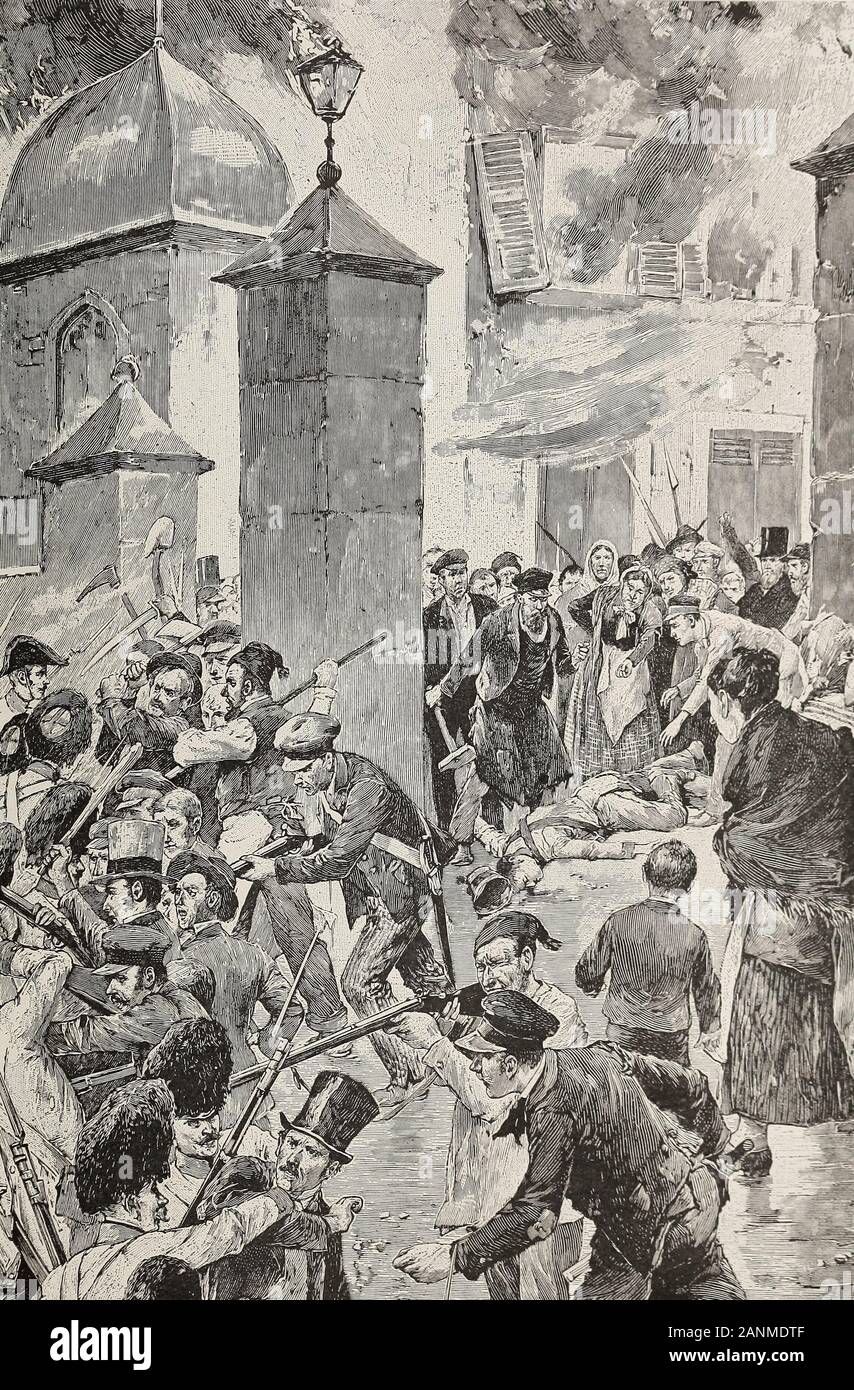 Los vieneses Levantamiento - El levantamiento de la Capital obliga al Gobierno a términos de Habsburgo, 1848 Foto de stock