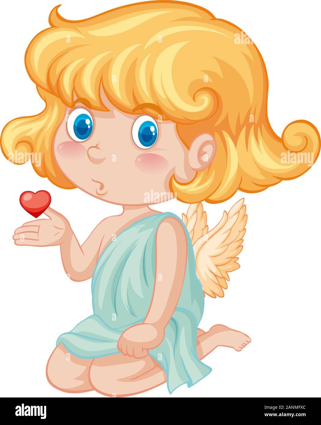 Valentine theme con cupido mandando besos ilustración Imagen Vector de stock - Alamy Valentine theme con cupido mandando besos ilustración Imagen Vector de stock - Alamy