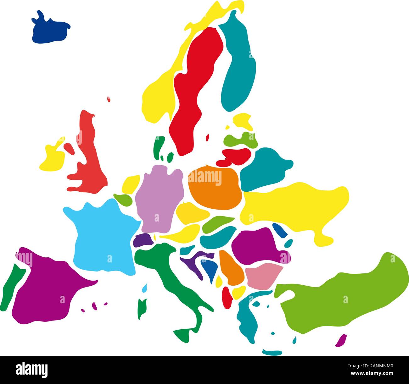 Resumen de dibujo vectorial mapa de Europa Ilustración del Vector