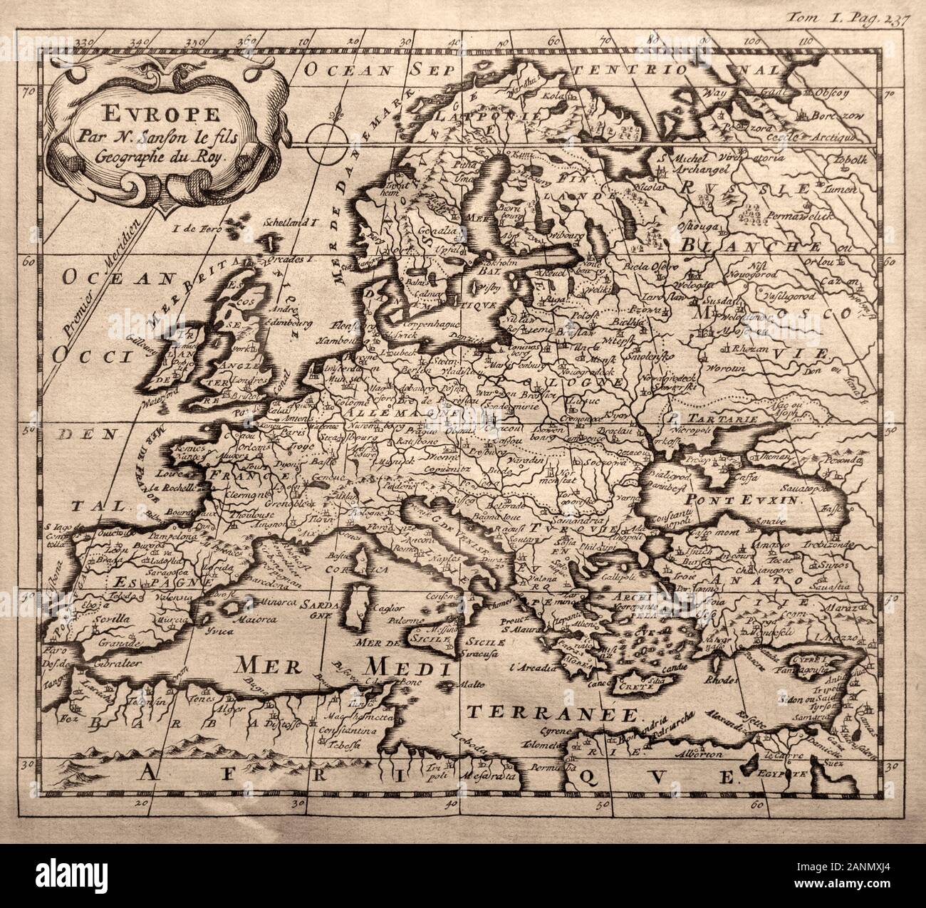 Vintage Mapa De Europa Fotos e Imágenes de stock Alamy