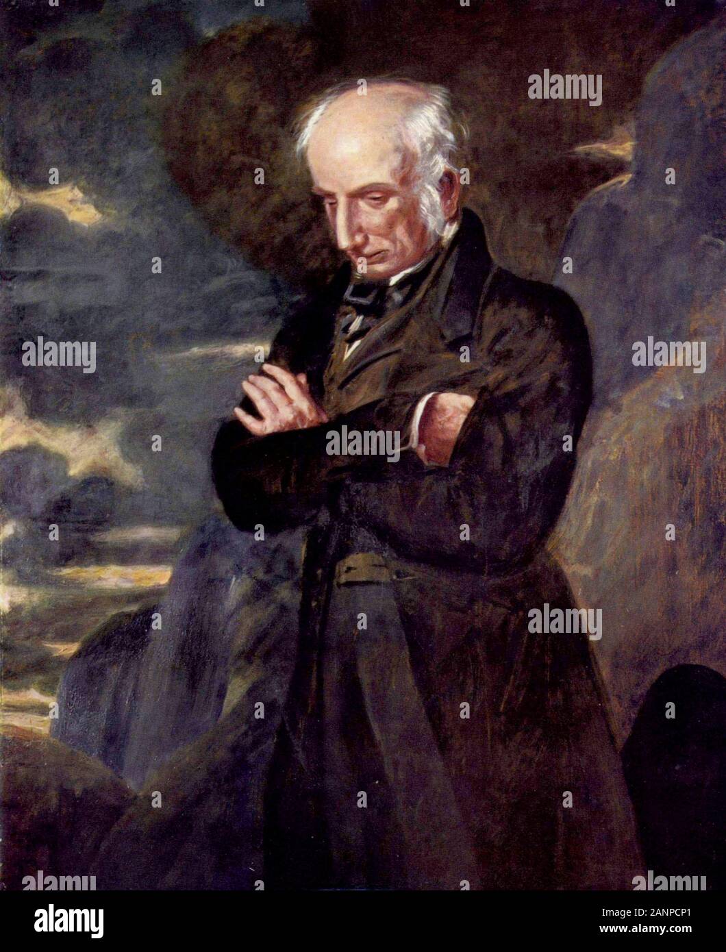 William Wordsworth en Helvellyn por Benjamin Robert Haydon Foto de stock