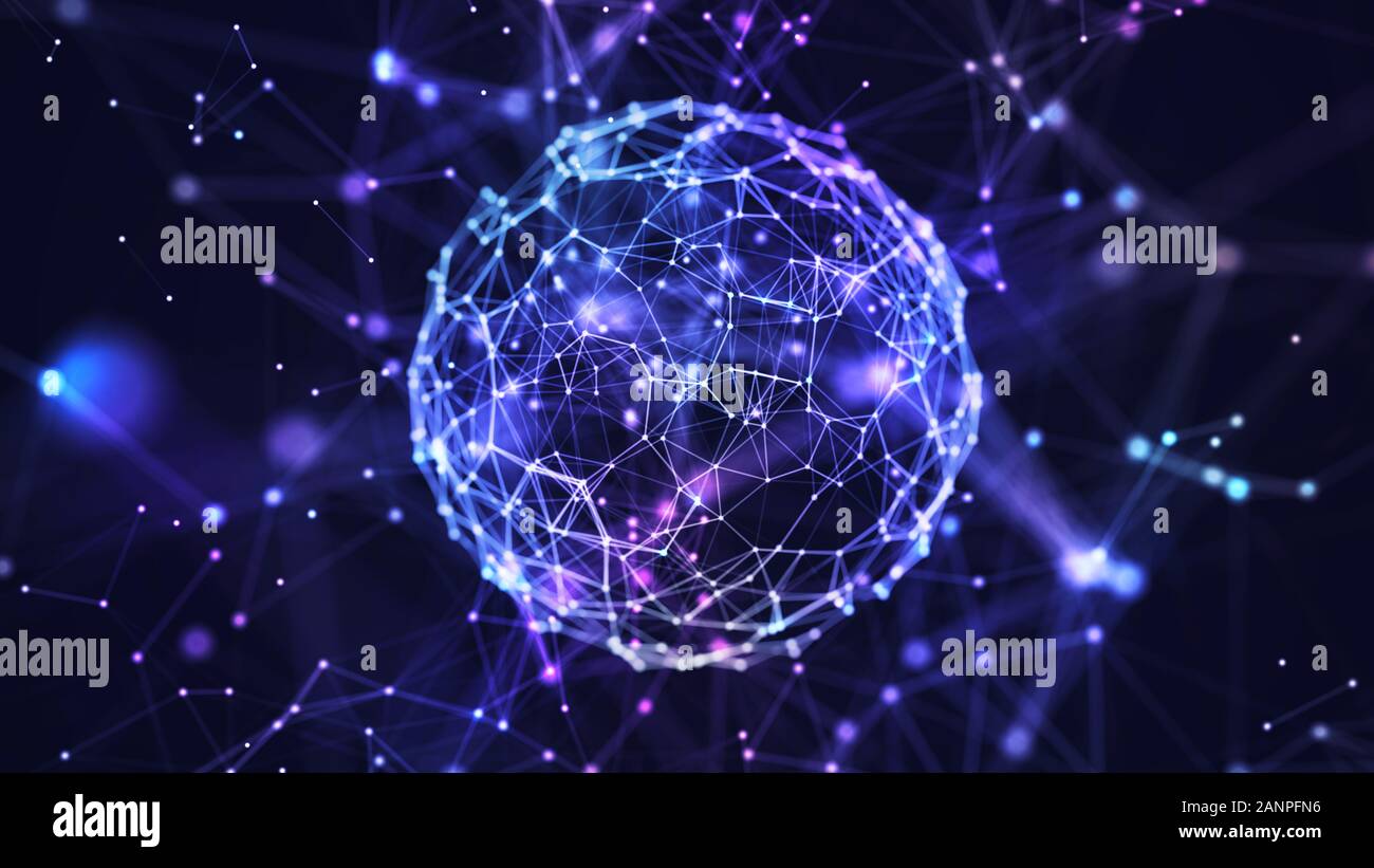 Resumen de red de conexión a internet globe fondo con efectos de movimiento  Fotografía de stock - Alamy