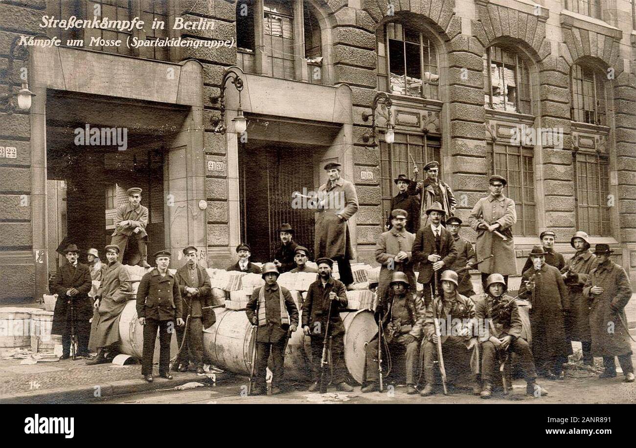 Escuadrón espartaquista en Berlín, 1919 Foto de stock