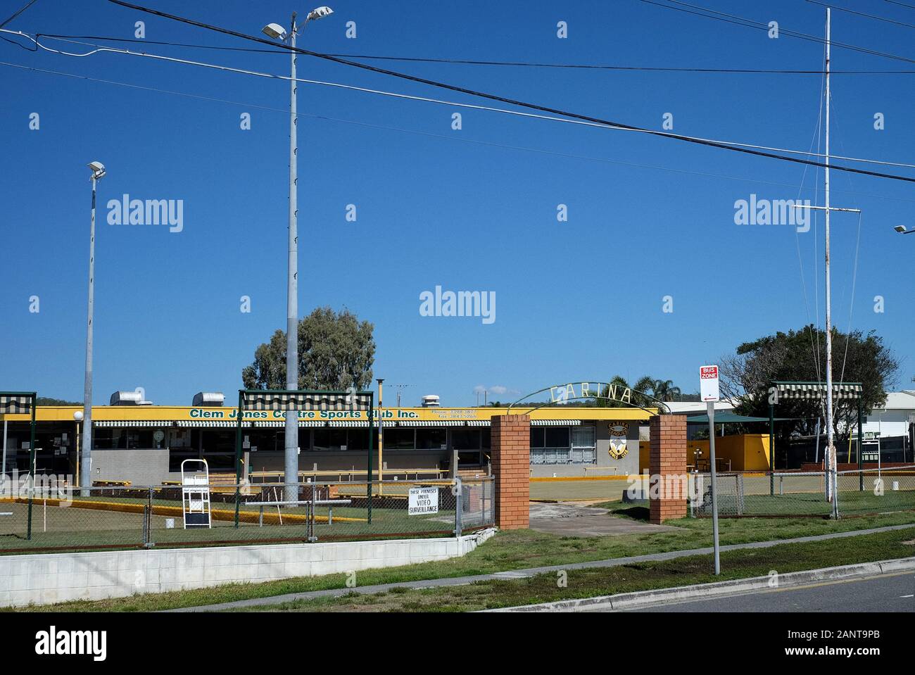 Carina Lawn bowls club, Clem Jones Sports Grounds y Campos De Juego, Carina Brisbane Foto de stock