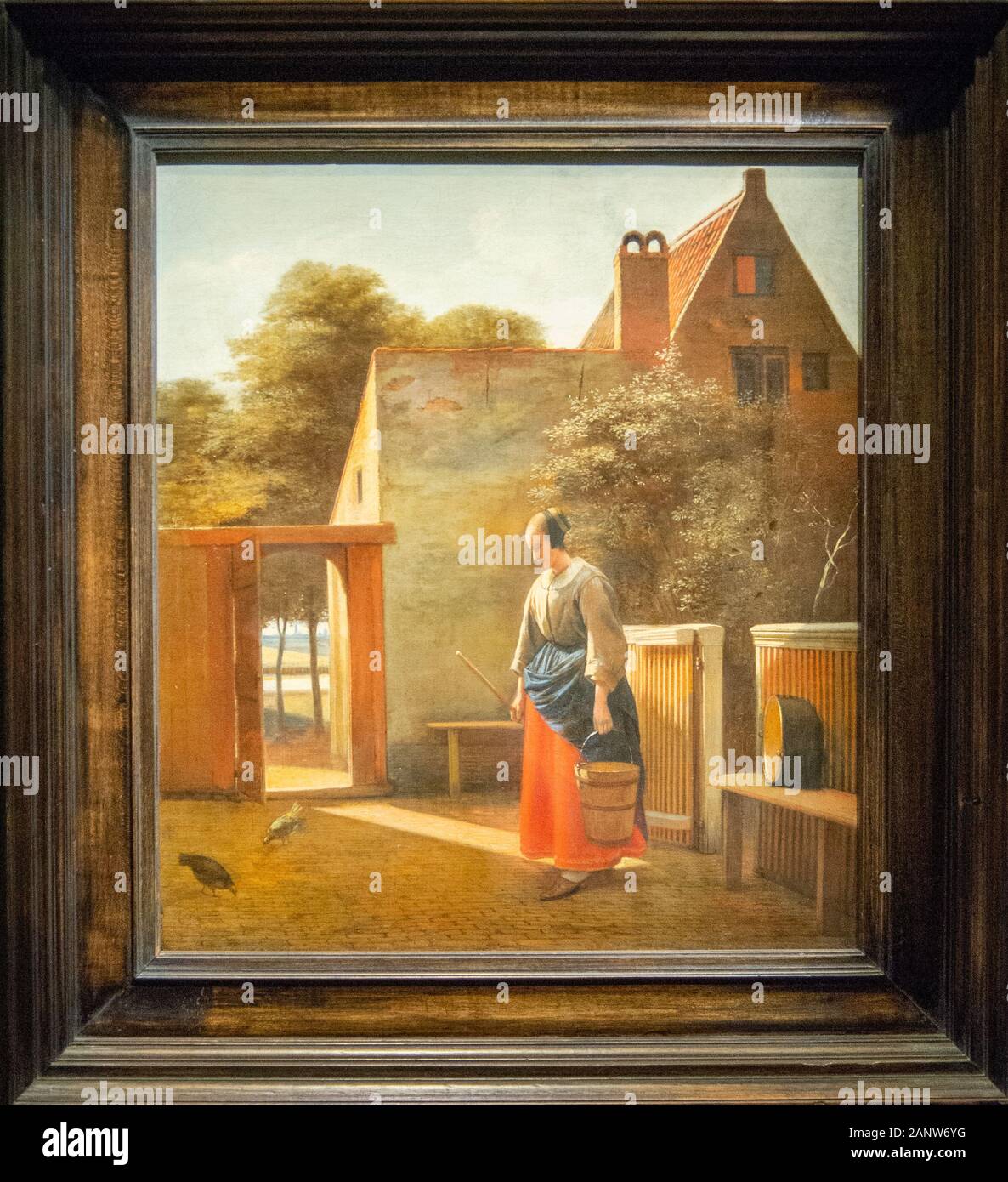 Por Pieter De Hooch, pintor holandés del siglo xvii Fotografía de stock Alamy