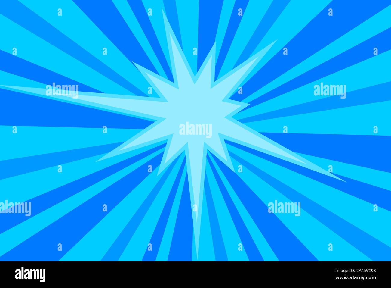 Comic Sunbeam Azul Retro De Fondo Pop Art Estilo De Dibujos Animados Imagen Vector De Stock Alamy