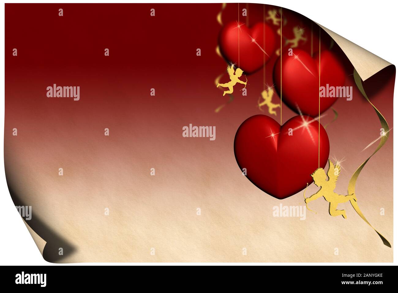 El día de San Valentín icono 3d, arco cupido y flecha con el corazón  Fotografía de stock - Alamy
