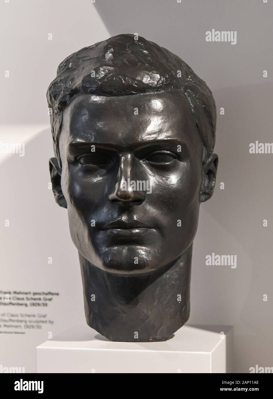 Centro Memorial Ressistance alemán,busto de Claus Schenk Graf von Stauffenberg, Berlín, 30 de noviembre, 2019 | Uso en todo el mundo Foto de stock
