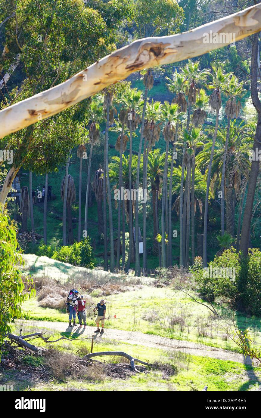 SAN DIEGO, CA -5 ene 2020- Vista de Balboa Park, un parque urbano histórico con muchos edificios culturales en San Diego, California. Foto de stock