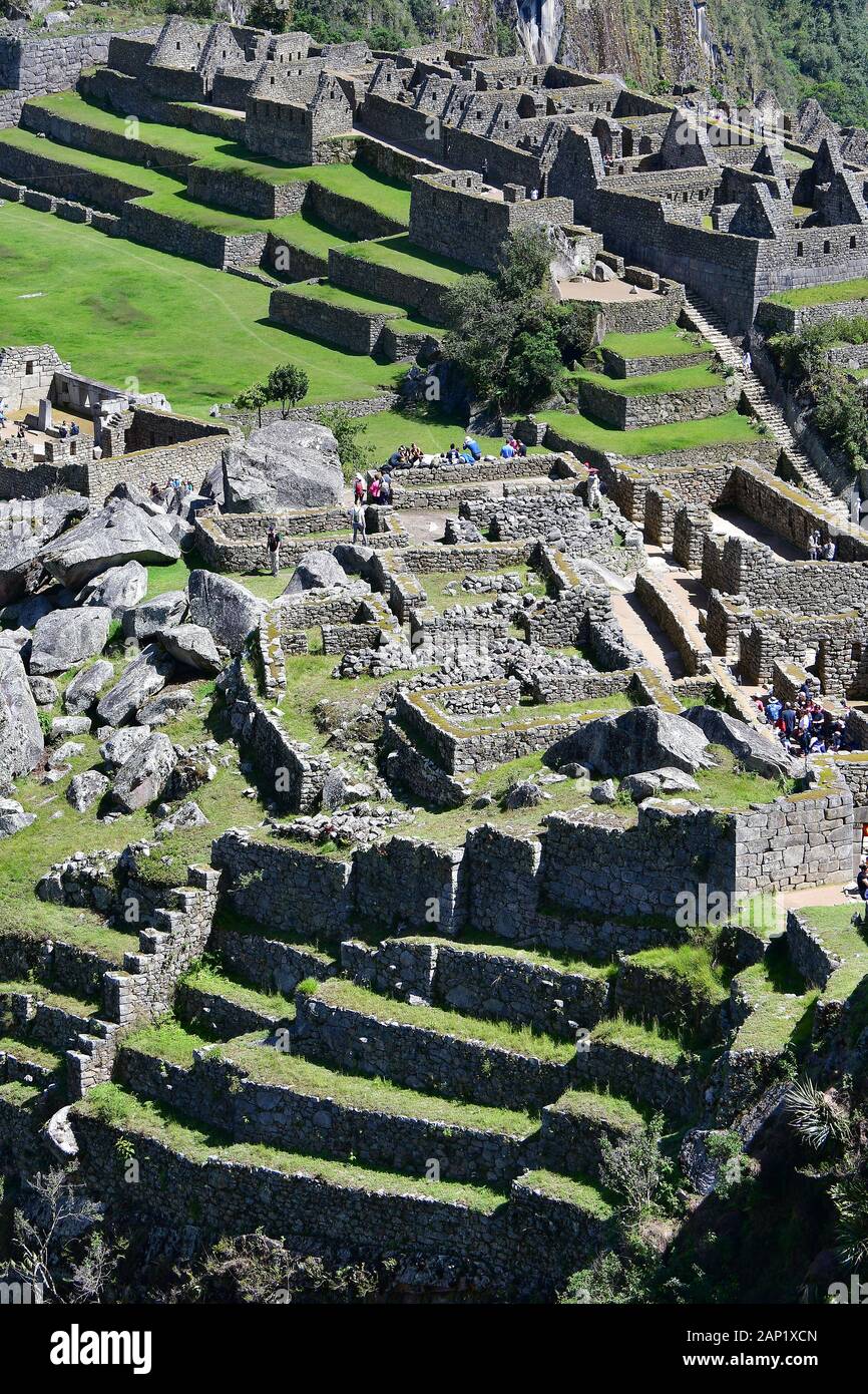 Machu Picchu, Región De Cusco, Perú, América Del Sur, Patrimonio De La Humanidad De La Unesco Foto de stock
